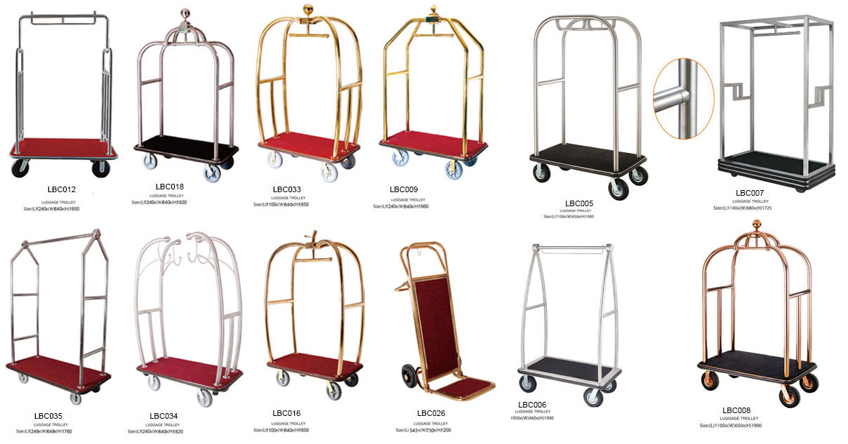 Heavy duty hotel bellman's cart