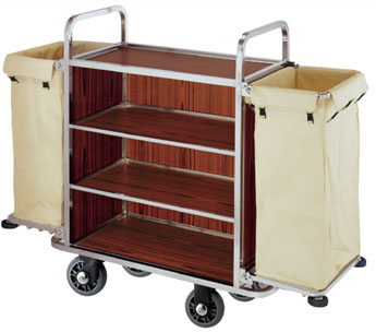 Extra Tall Full-Size Housekeeping Cart, Hotel Maid's Carts
