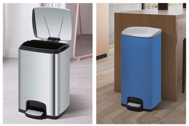 Office Supplies Bathroom Furniture Sanitary Utensil Mobile Waste Containers Rectangular Pedal Bin