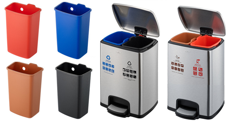 Waste Management Equipment Kitchen Accessories Sanitary Ware Mobile Waste Containers Trash Bin