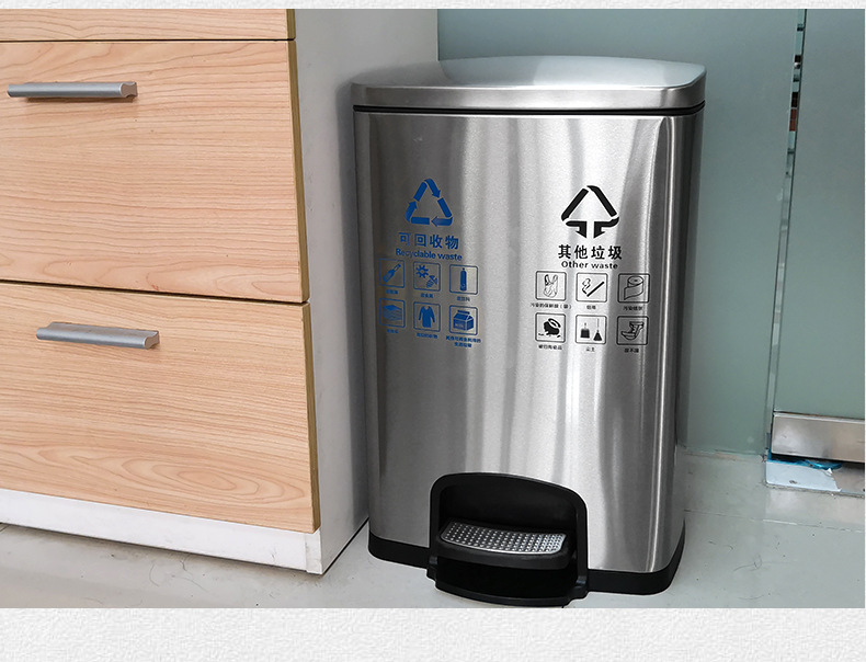Waste Management Equipment Kitchen Accessories Sanitary Ware Mobile Waste Containers Trash Bin