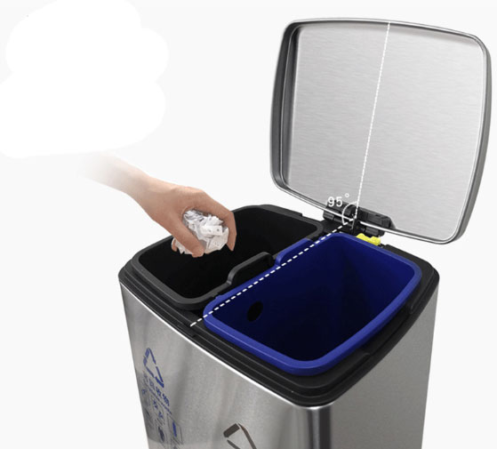Waste Management Equipment Kitchen Accessories Sanitary Ware Mobile Waste Containers Trash Bin