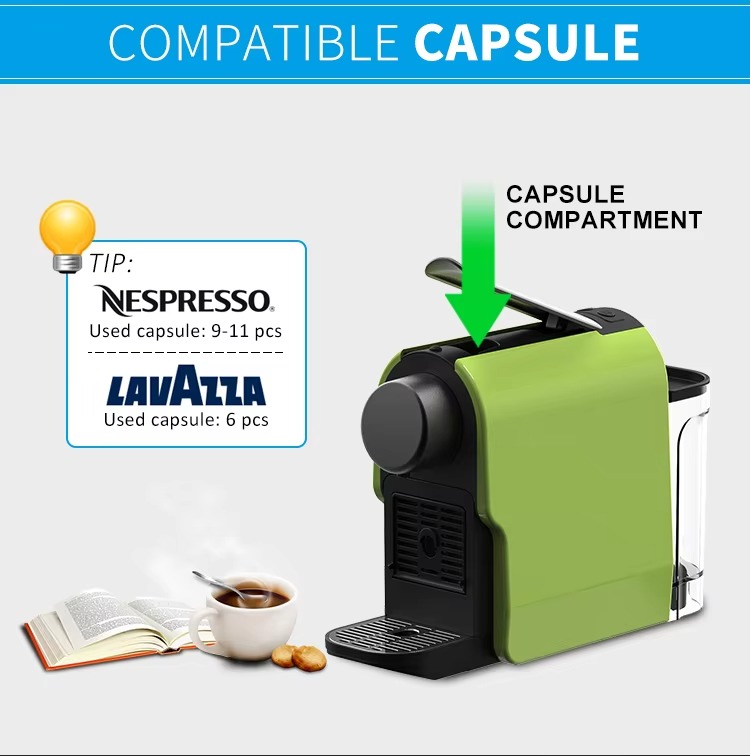 Auto Espresso Coffee Capsule Coffee Machine Coffee Maker Compact Coffee Maker for Automatic Espresso Brewing with Espresso Capsules