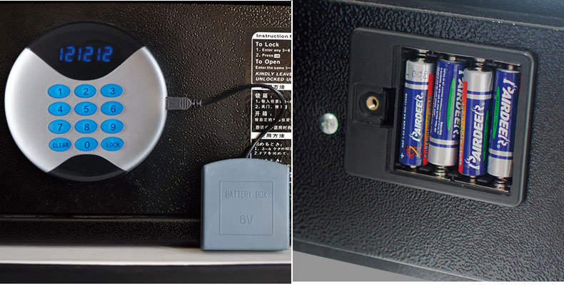 Manufacturer- Supplied All-Steel Home Safe Mini in-Wall Electronic Password Money Box Fireproof Fingerprint Small Size Household