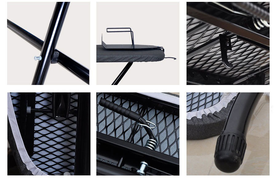 Cheap Hotel Room Silver Heat Resistant Table Top Foldable Ironing Board With Iron Shelf