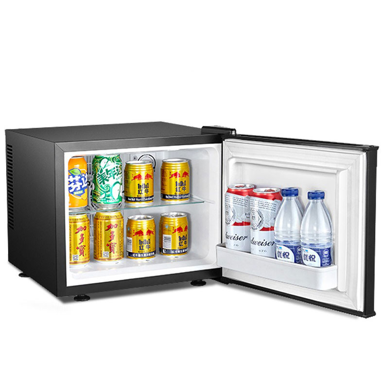 Black Mini Ice Cream Refrigerator Hotel and Office Mini Fridge Transparent Door Beauty Portable Mini bar with Glass Door