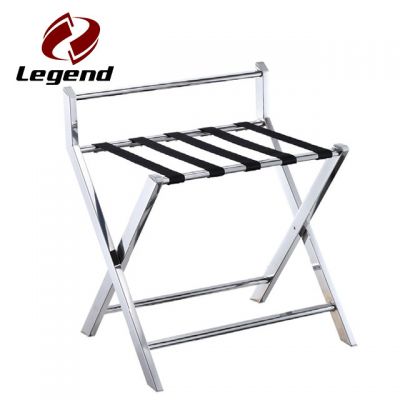 Chrome hotel luggage rack