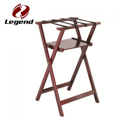 Foldable wooden luggage rack