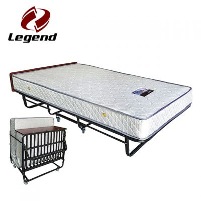 Folding rollaway bed