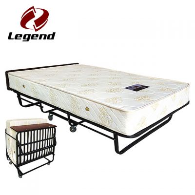 Folding rollaway bed