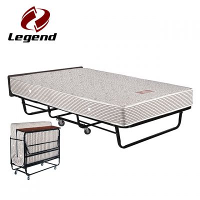 Folding rollaway bed