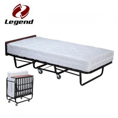 Folding rollaway bed