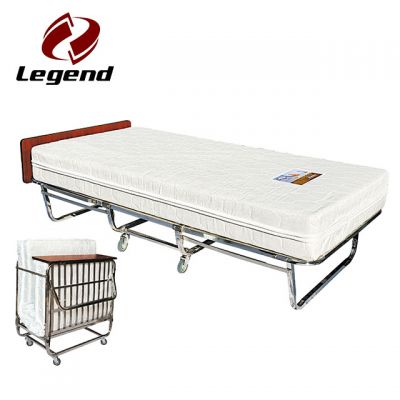 Folding rollaway bed