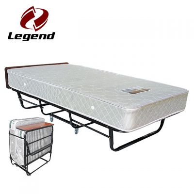 Folding rollaway bed