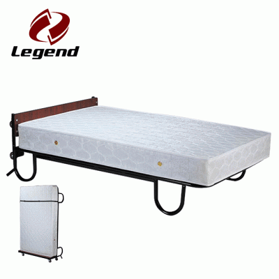 Roll away bed upright