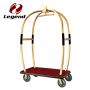 Hotel luggage cart in bronze plated 