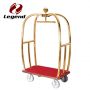 Hotel luggage cart in bronze plated 