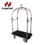 Hotel luggage cart in bronze plated 