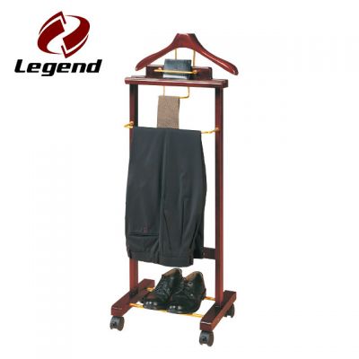 Clothes Valet Stand,Hotel Clothes Rack,Wood Coat Hanger Stand