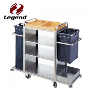 Hotel Cleaning Supplies,Hotel Housekeeping Cart Laundry Trolley with Canvas Bag,Hotel Housekeeping Maid Carts,Hotel Restaurant Supply