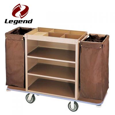 Metal Housekeeping Carts,Multi-purpose Hotel Housekeeping Maid Cart Trolley,Powered Housekeeping Cart