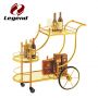 Beverage Serving Carts with 3 Tier Storage Shelves