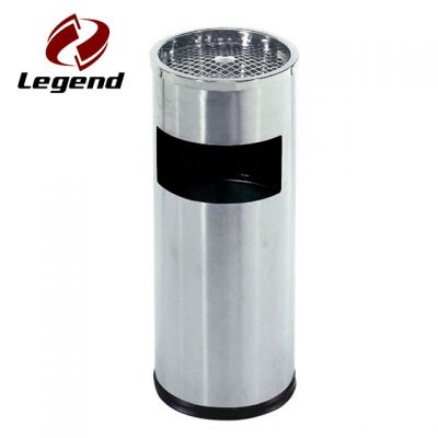 Round Trash Can with Ashtray