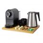 Home Appliance Hotel Amenities Bars Automatic Capsule Coffee Machine Maker Set with Electric Kettle and Cup Tray