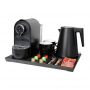Elegant Capsule Coffee Maker Set Hospitality Tray Tea Bags Coffee Machines Welcome Trays Kettles Service Trays