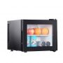 Black Mini Ice Cream Refrigerator Hotel and Office Mini Fridge Transparent Door Beauty Portable Mini bar with Glass Door